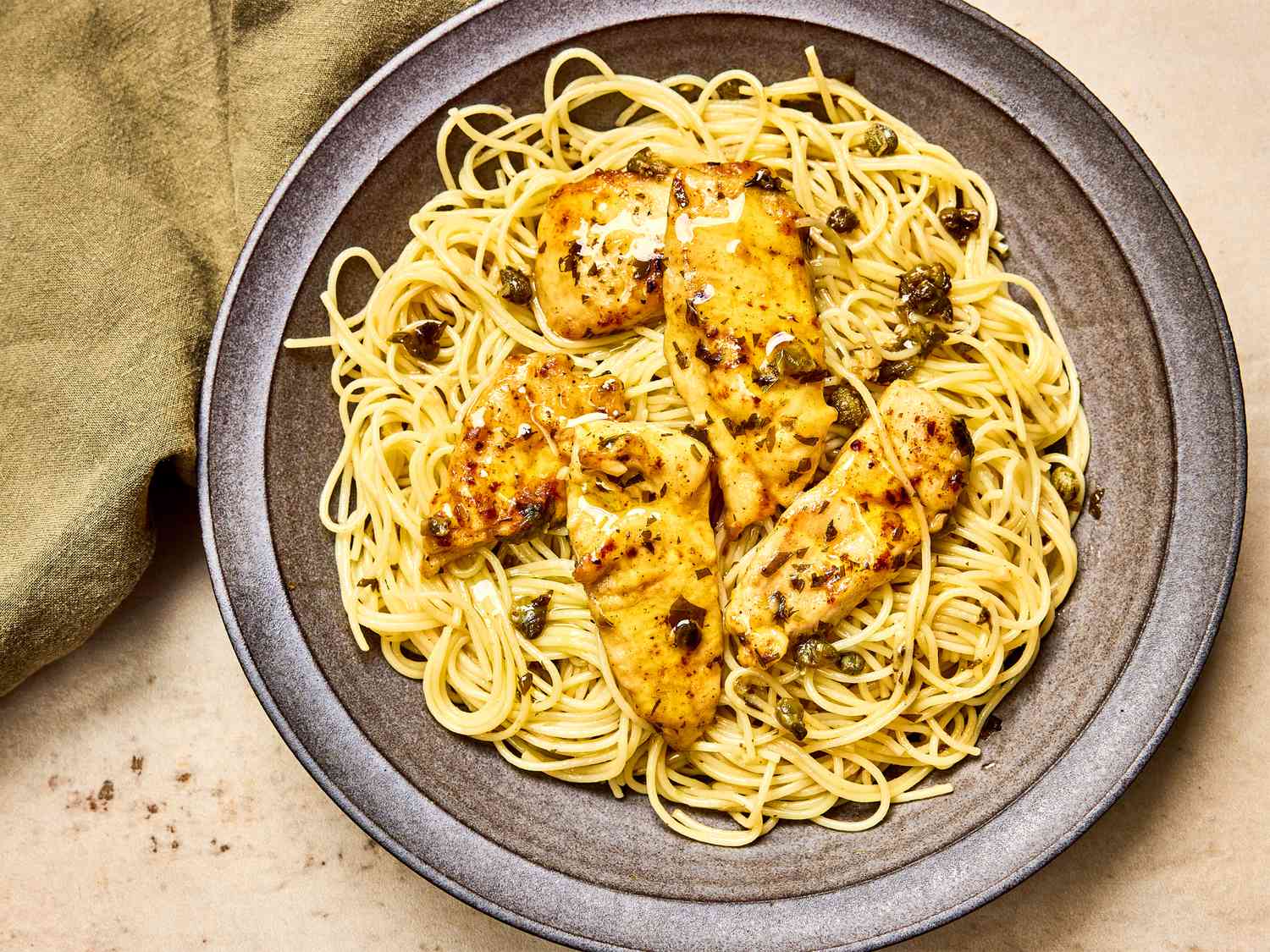 Chicken Piccata with Angel Hair Pasta Recipe