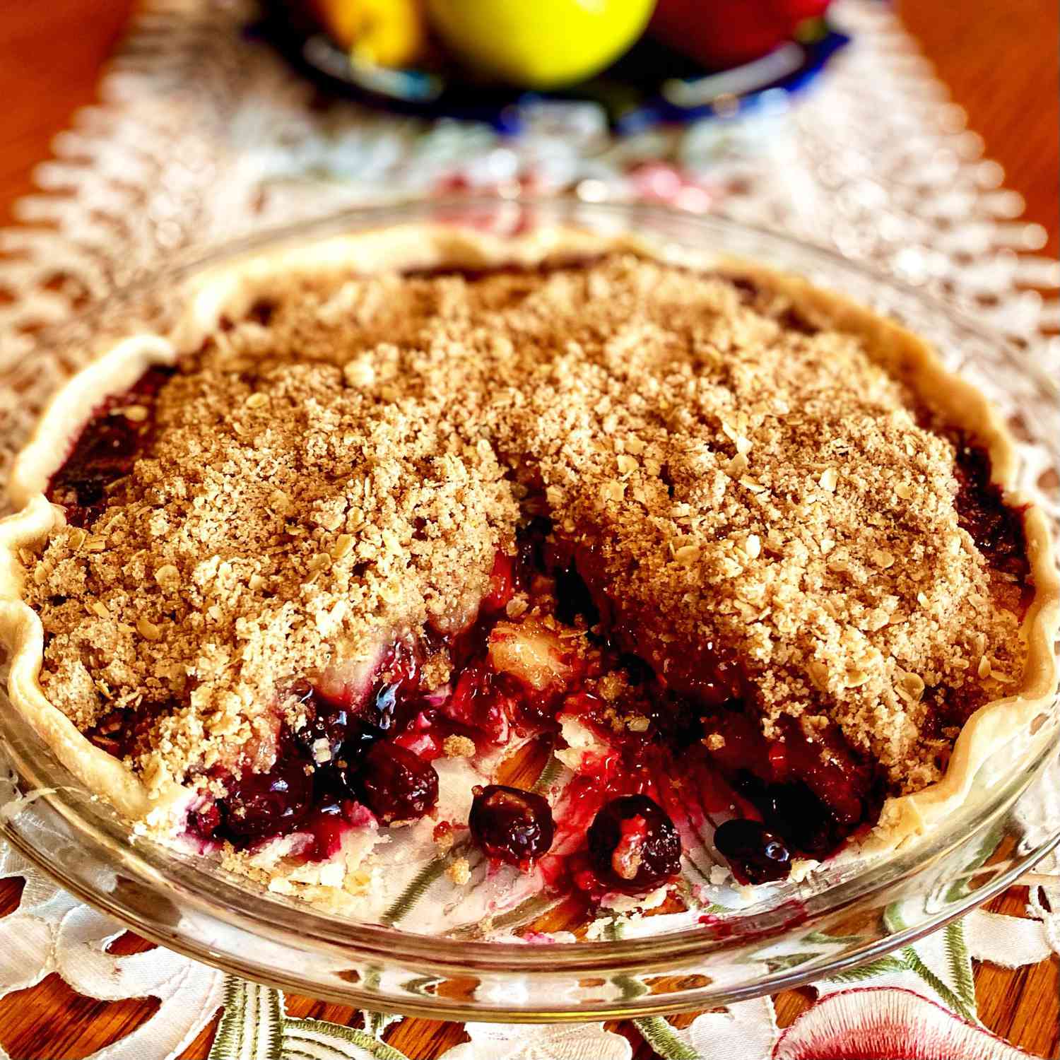 Cherry Crumble Pie with Frozen Cherries Recipe