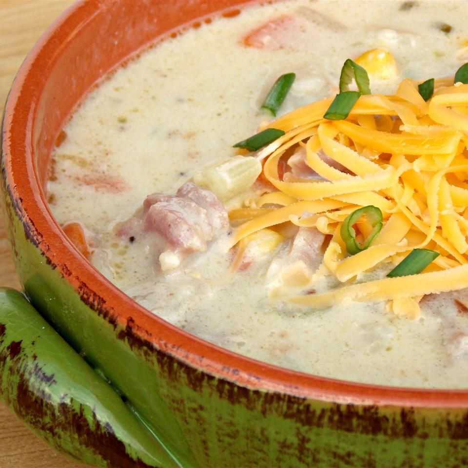 Cheesy Ham and Corn Chowder Recipe