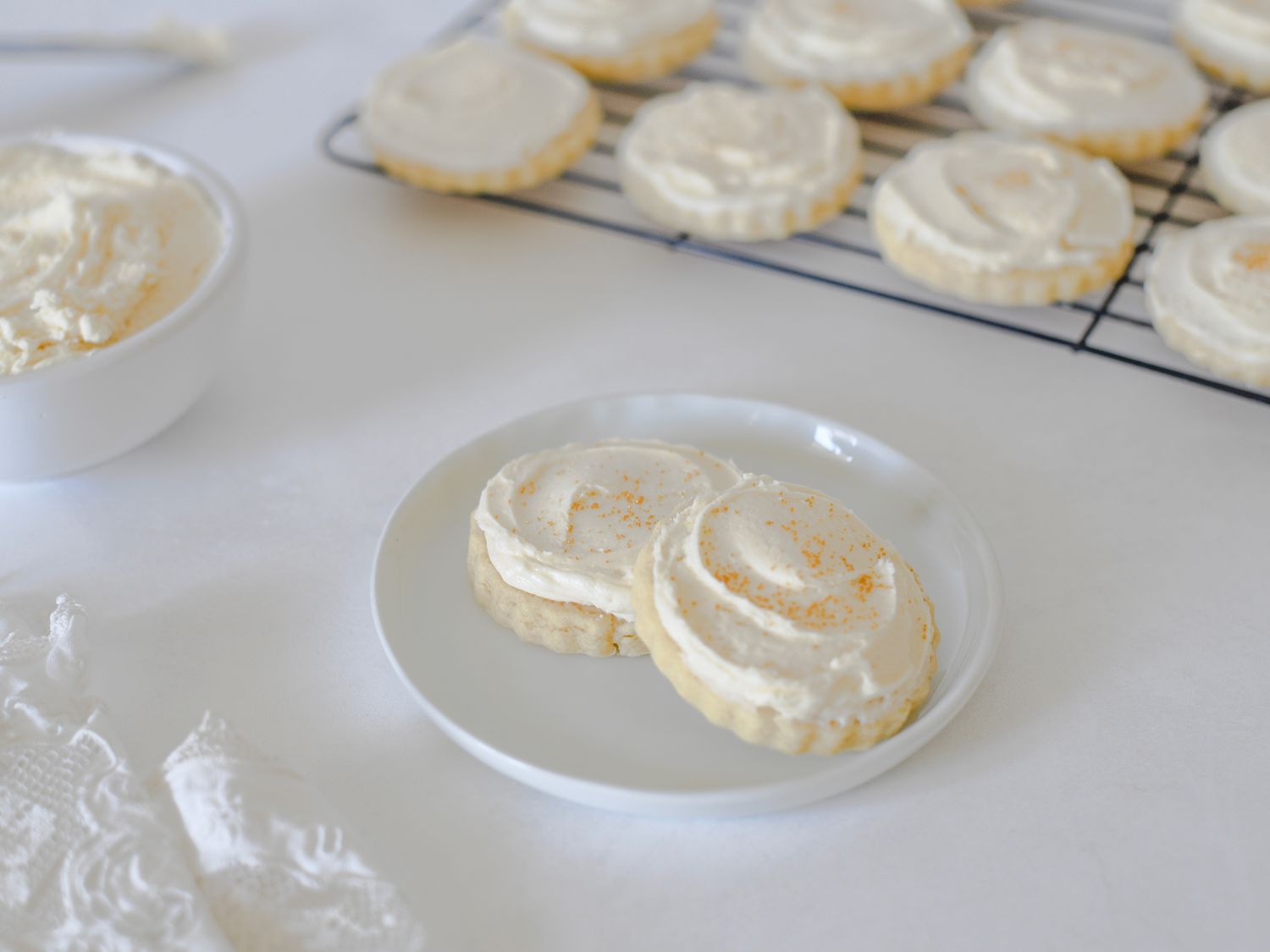 Butter Cookies with Buttercream Frosting Recipe