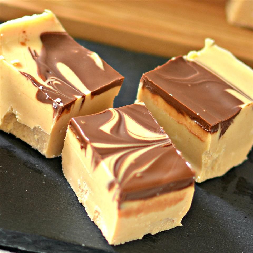 Microwave Peanut Butter Chocolate Swirl Fudge Recipe