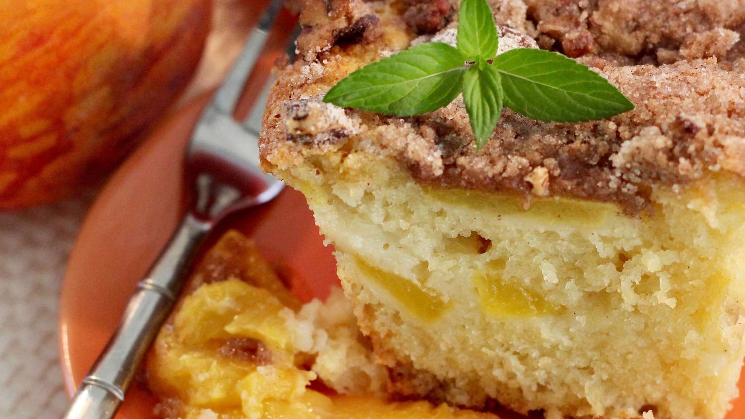 Moist Peach Coffee Cake Recipe