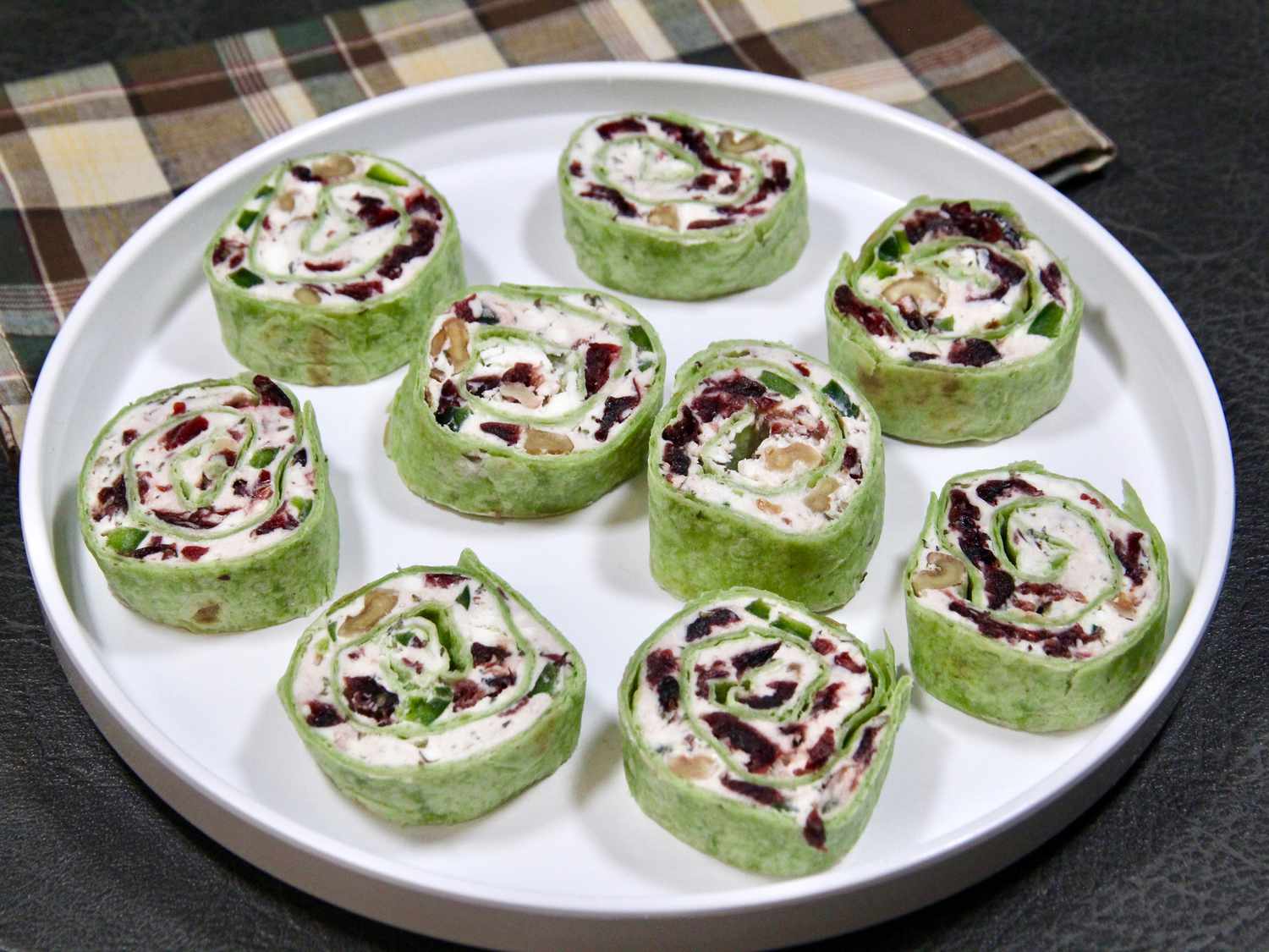 Cranberry Feta Pinwheels with Jalapeño Recipe