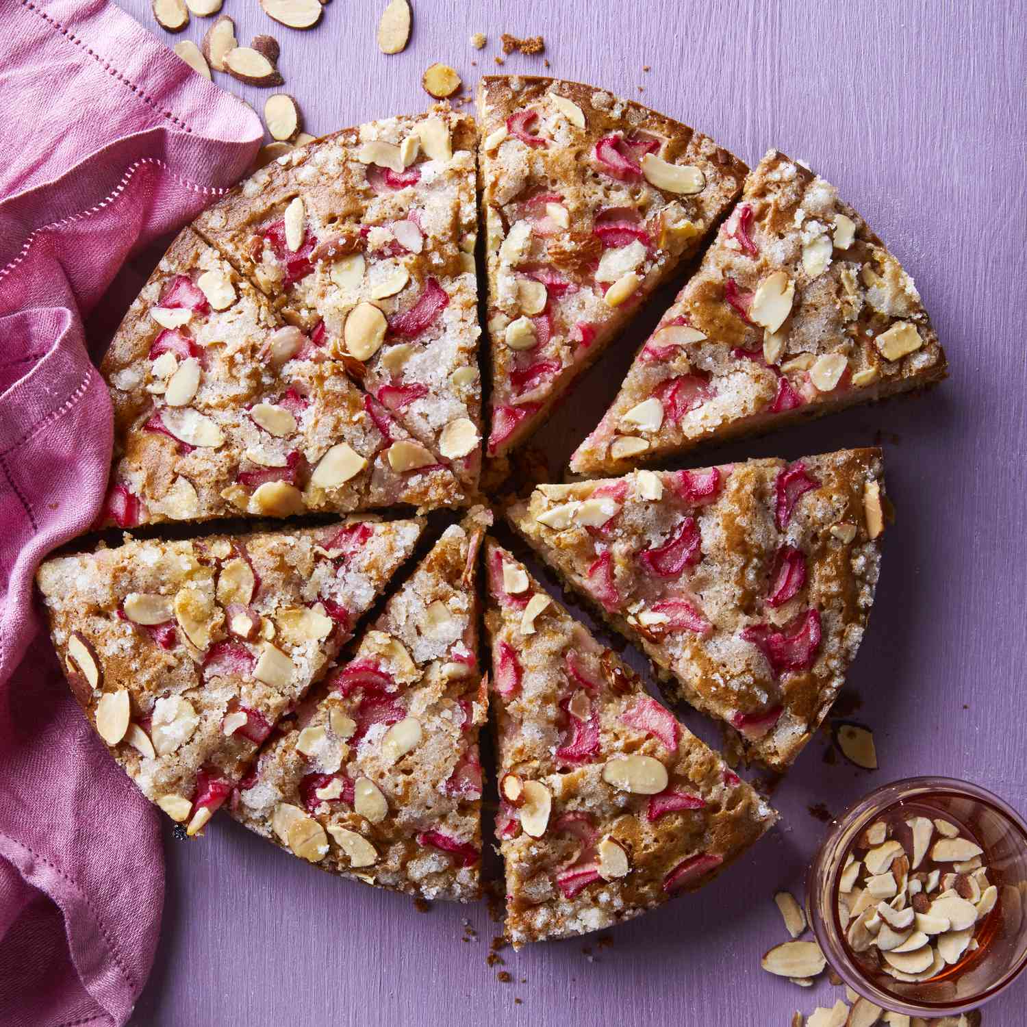 Almond Rhubarb Coffee Cake Recipe