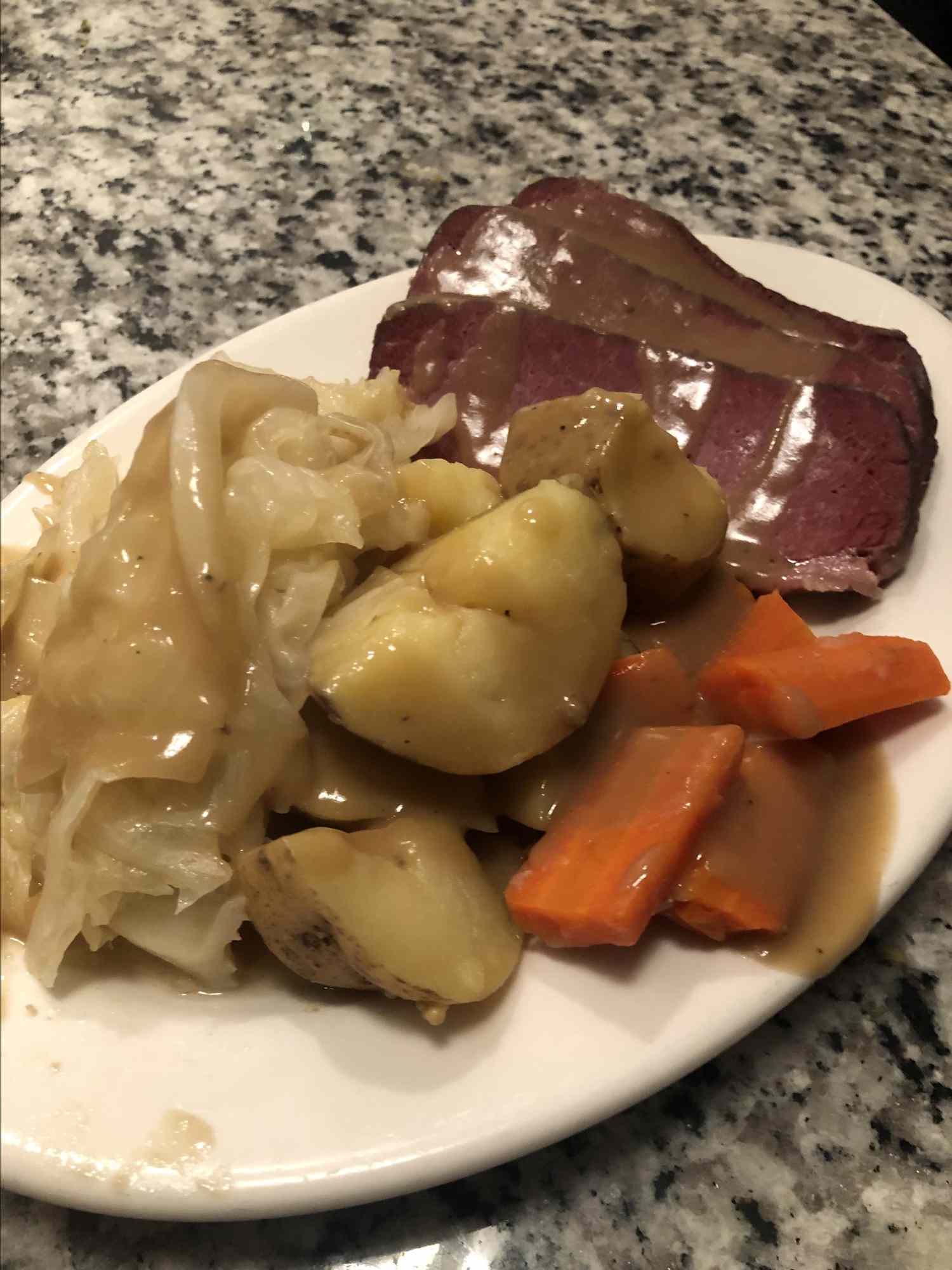 Corned Beef and Cabbage Recipe with Guinness®-Dijon Gravy