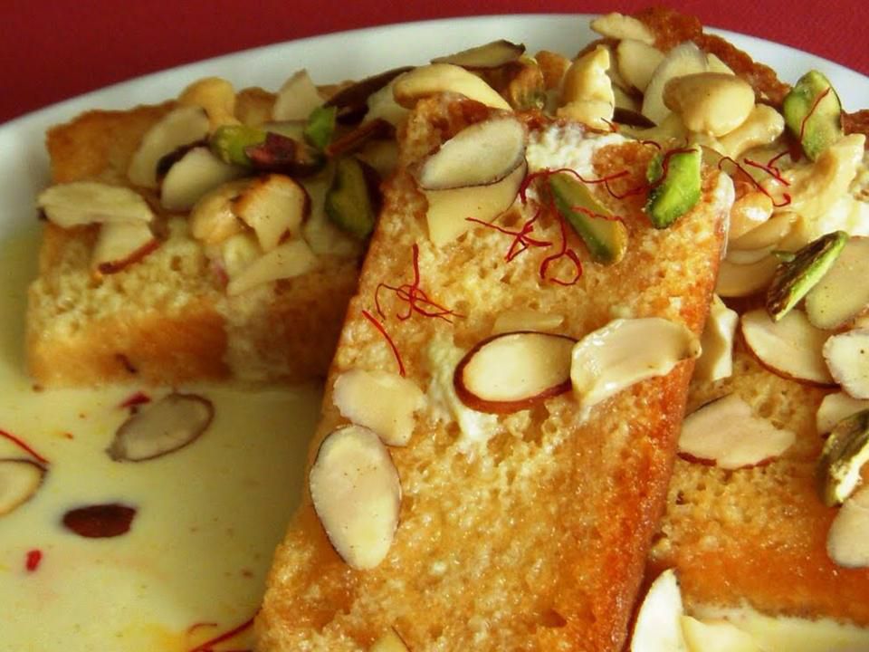 Shahi Tukra (Indian Bread Pudding) Recipe