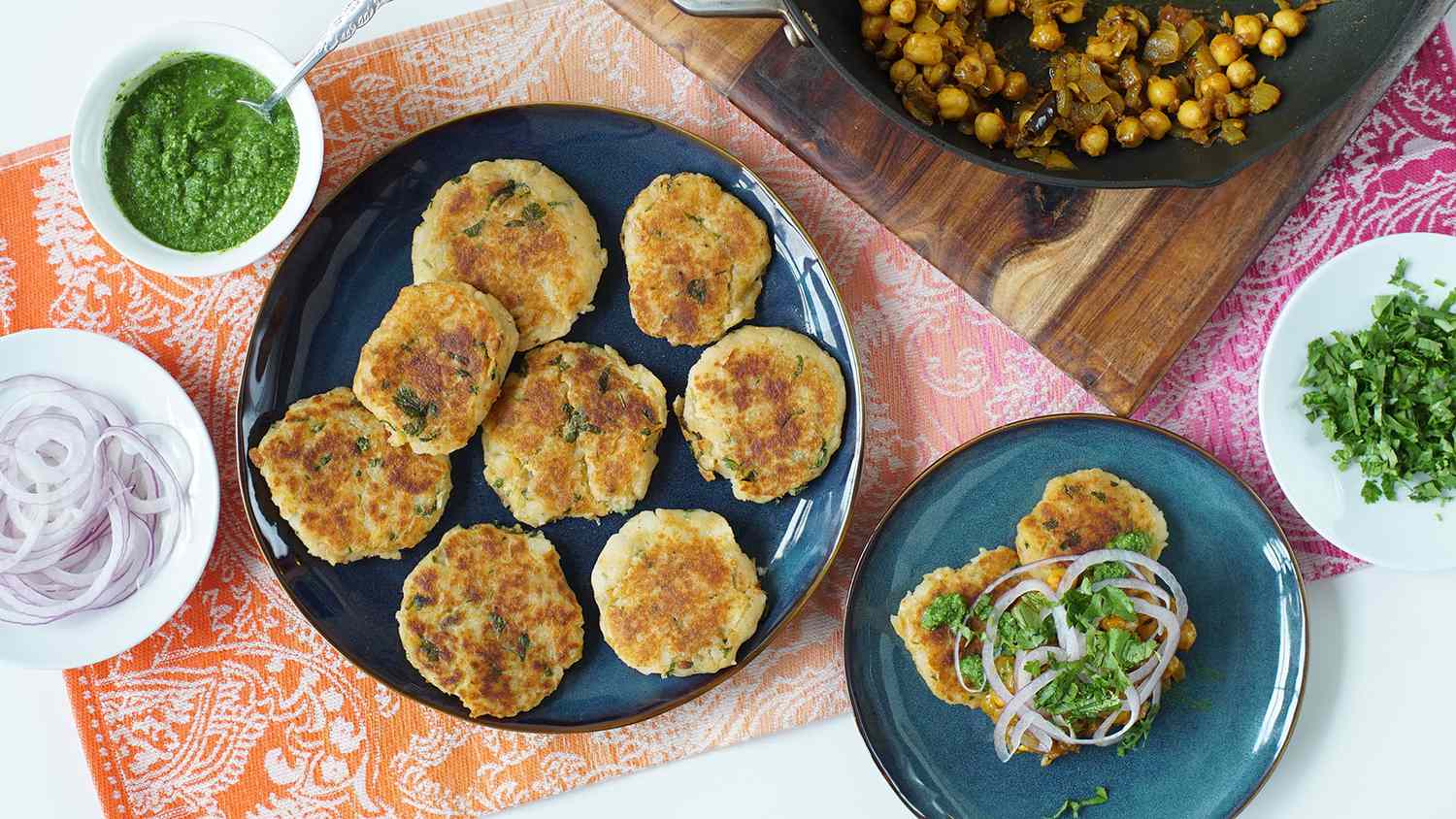 Indian Chole Aloo Tikki Recipe