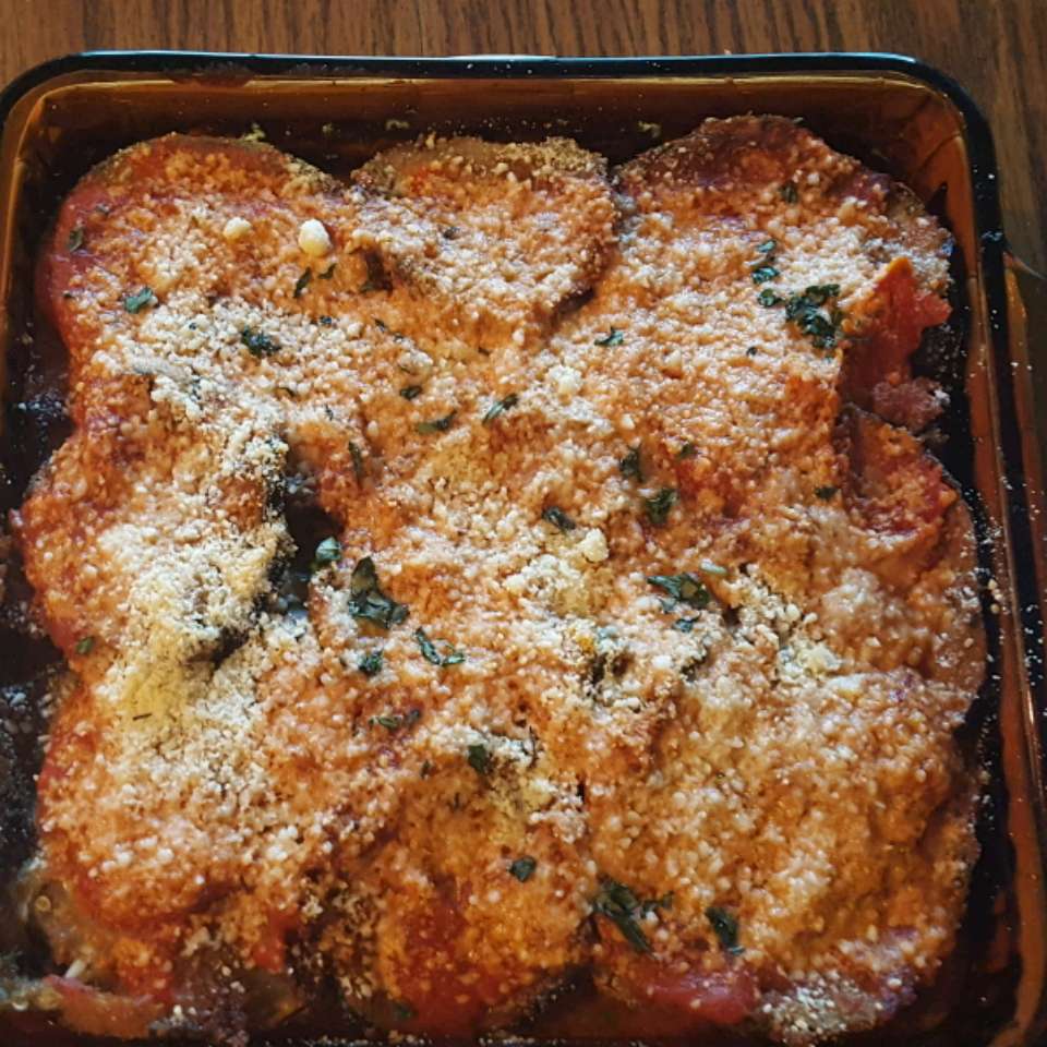 Eggplant Parmesan with Fresh Basil and Smoked Mozzarella Recipe