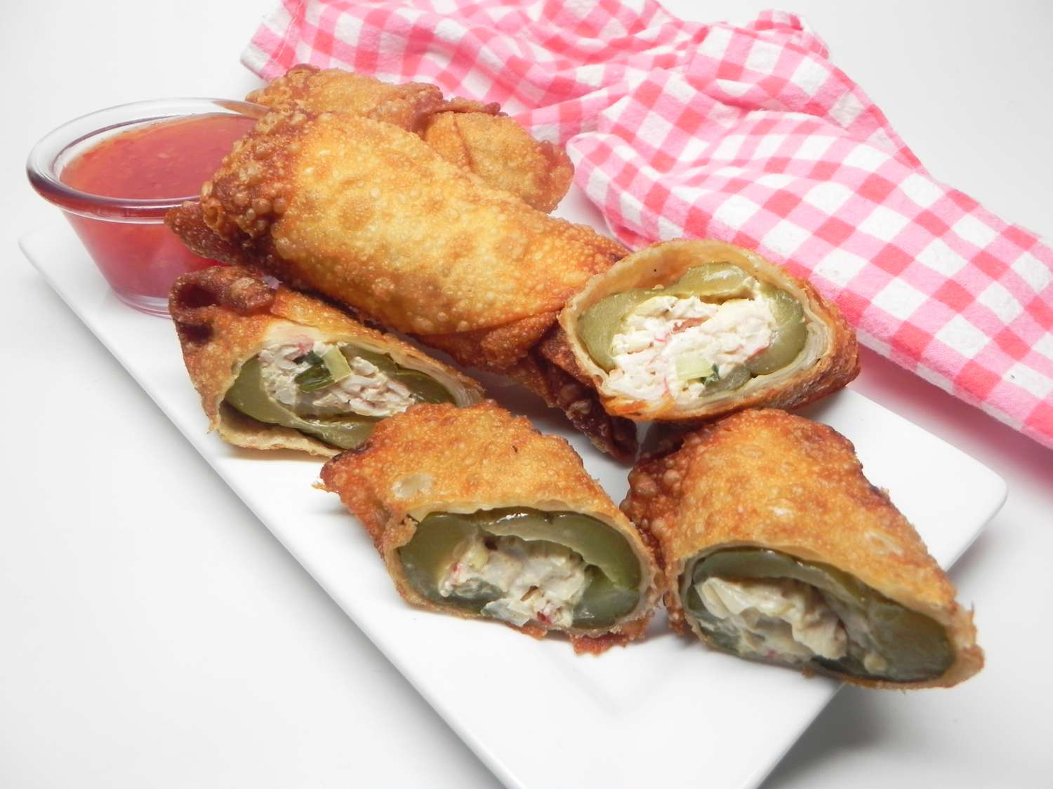 Stuffed Pickle Egg Rolls Recipe