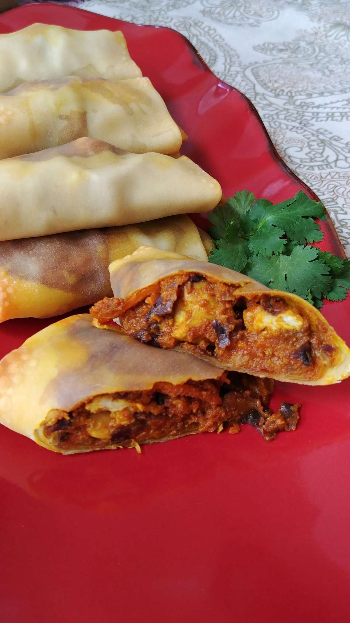 Easy Chicken Curry Egg Rolls Recipe