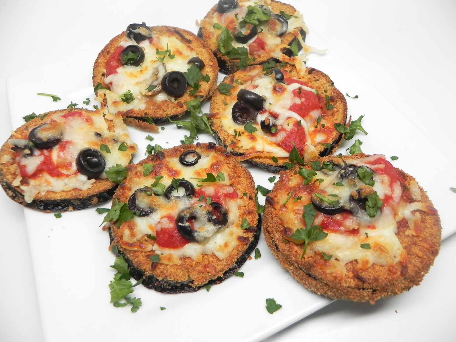 Air Fryer Eggplant Parmesan Mini Pizzas Recipe