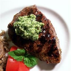 Lemon Basil Pesto Flat Iron Steak Recipe