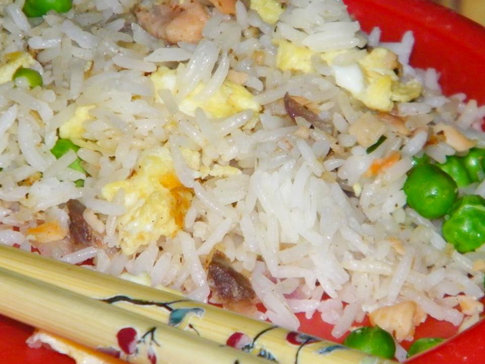 Mom's Smoked Salmon Fried Rice Recipe