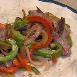 Steak, Onion, and Pepper Fajitas Recipe