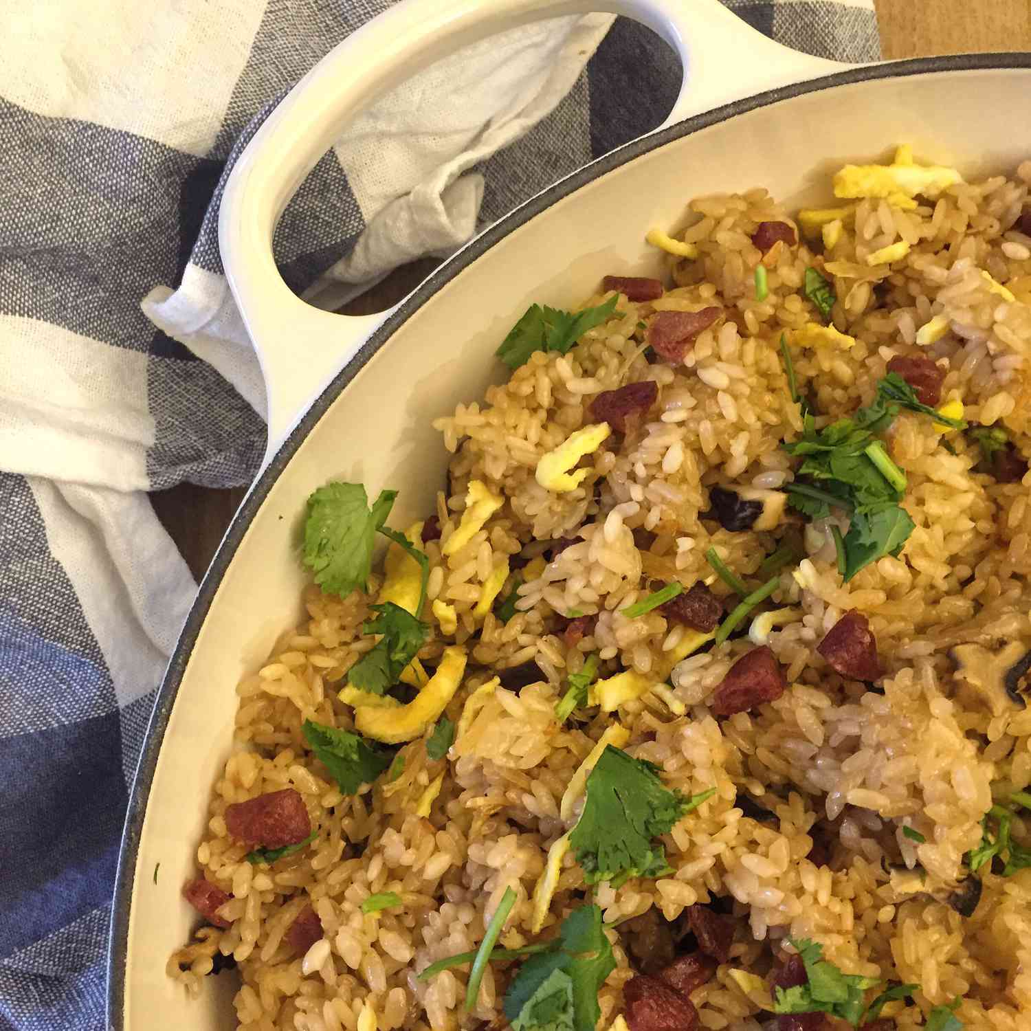 Chinese Stir-Fried Sticky Rice with Chinese Sausage Recipe