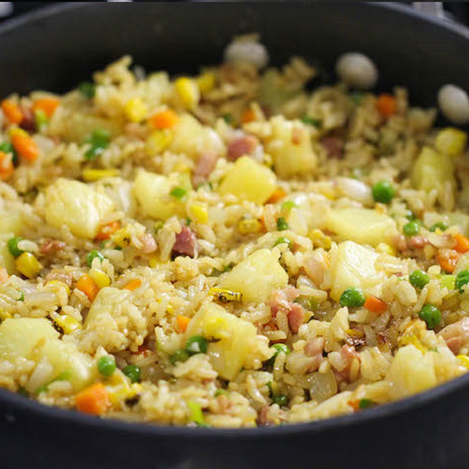 Pineapple Fried Rice with Ham Recipe