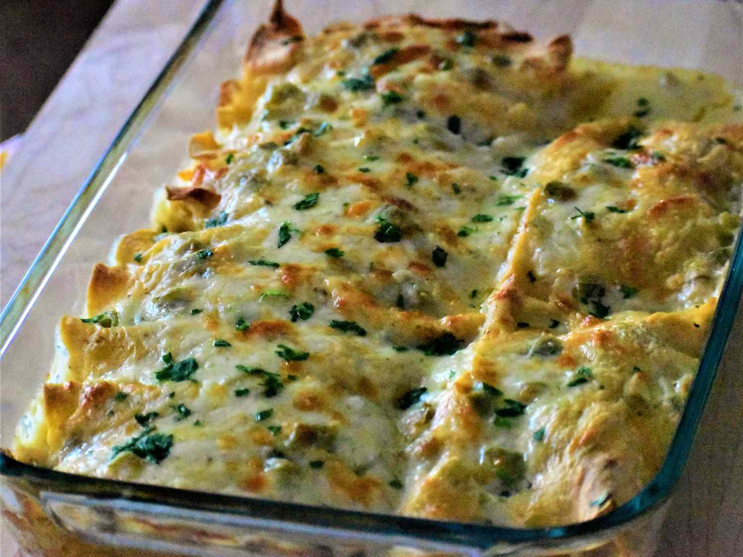 Chicken Enchiladas with Green Chile Sauce (Salsa Verde) Recipe