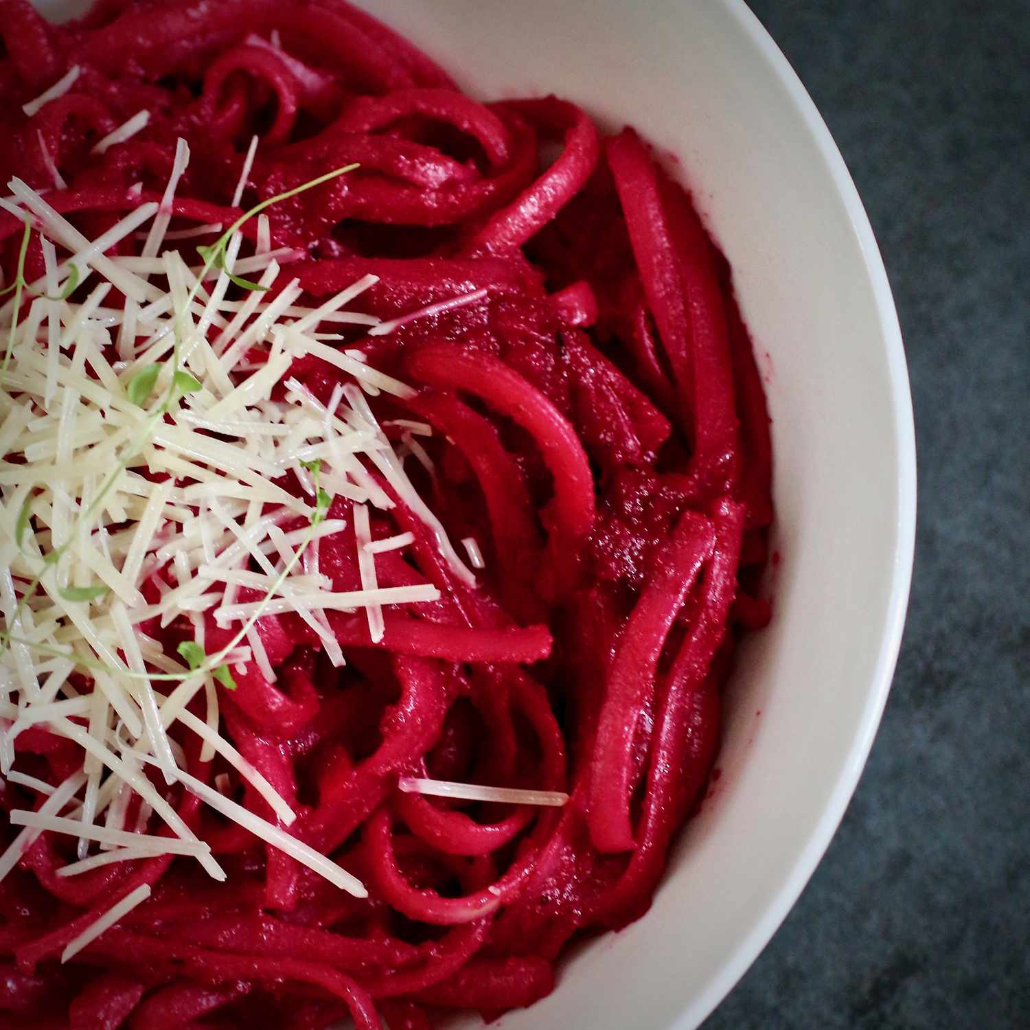 Fettuccine with Creamy Roasted Beet Sauce Recipe