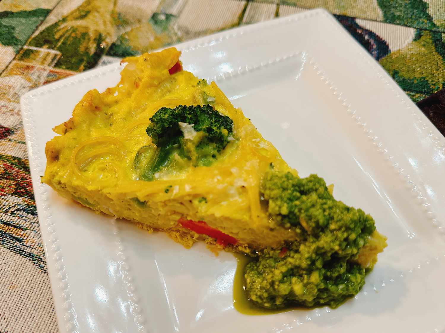 Pesto Spaghetti Frittata Recipe