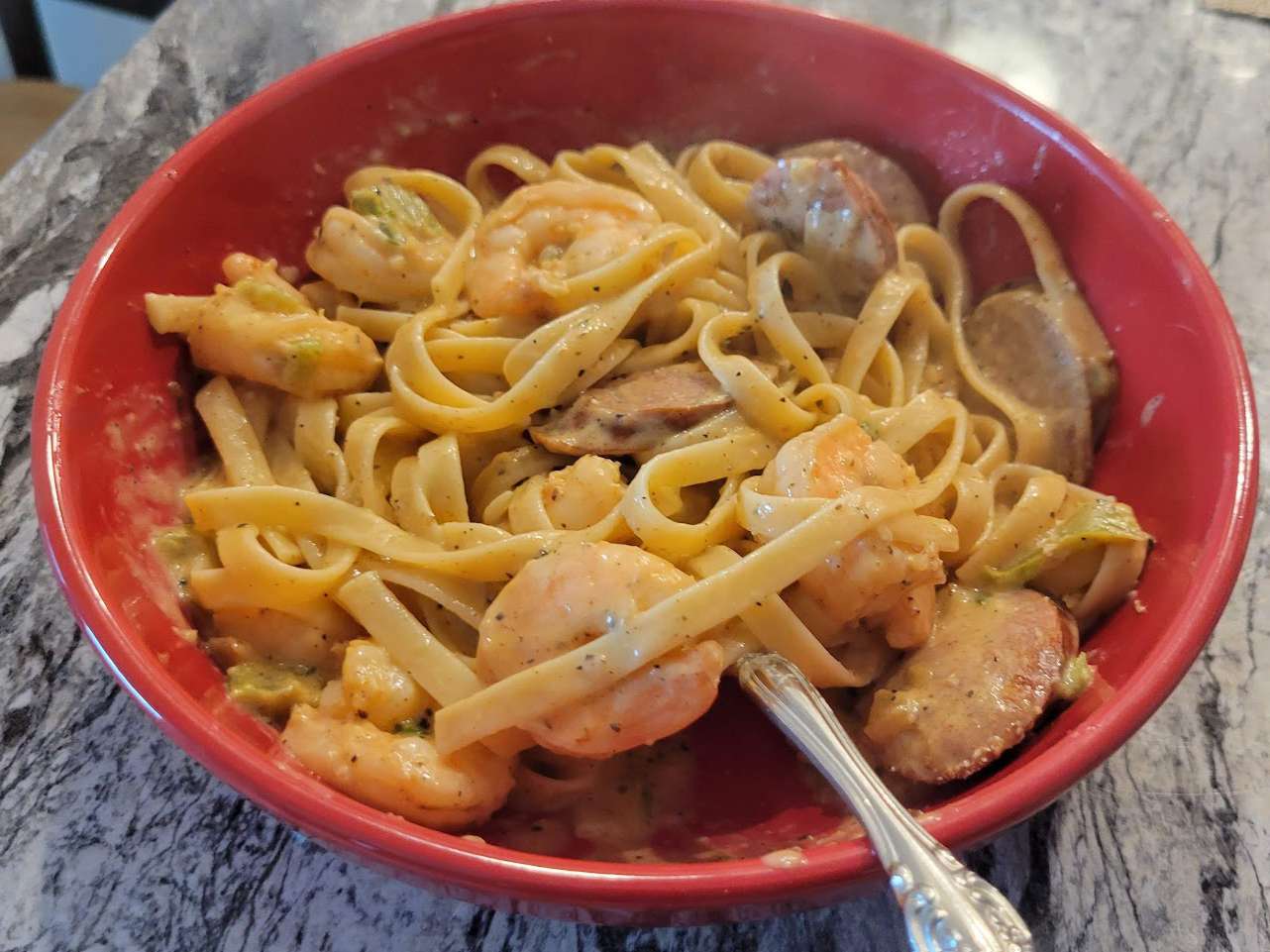 Cajun Shrimp and Sausage Alfredo Recipe