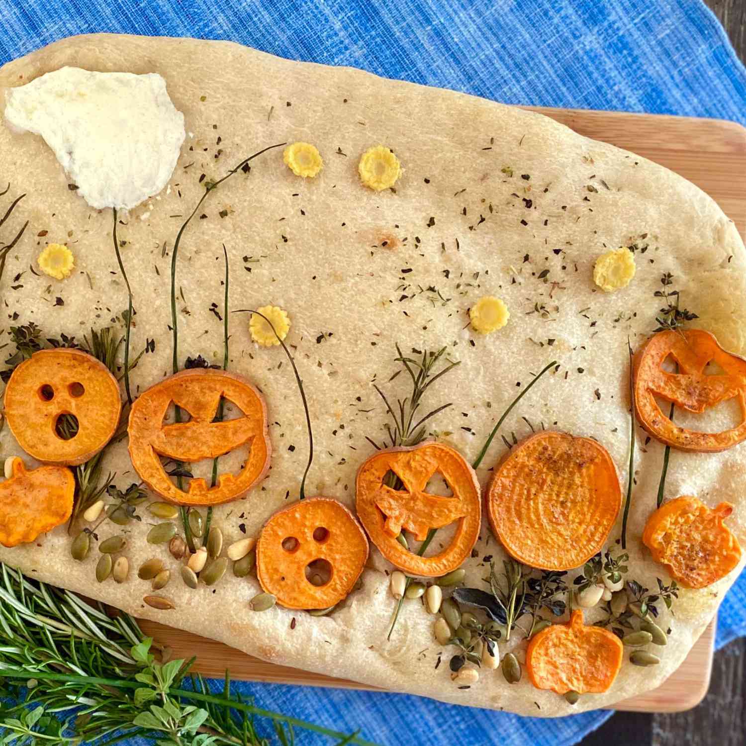 Decorated Focaccia Bread Recipe