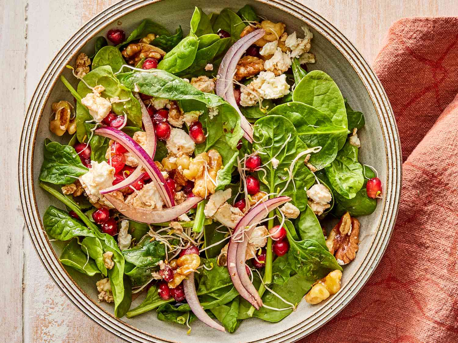 Spinach Pomegranate Salad Recipe