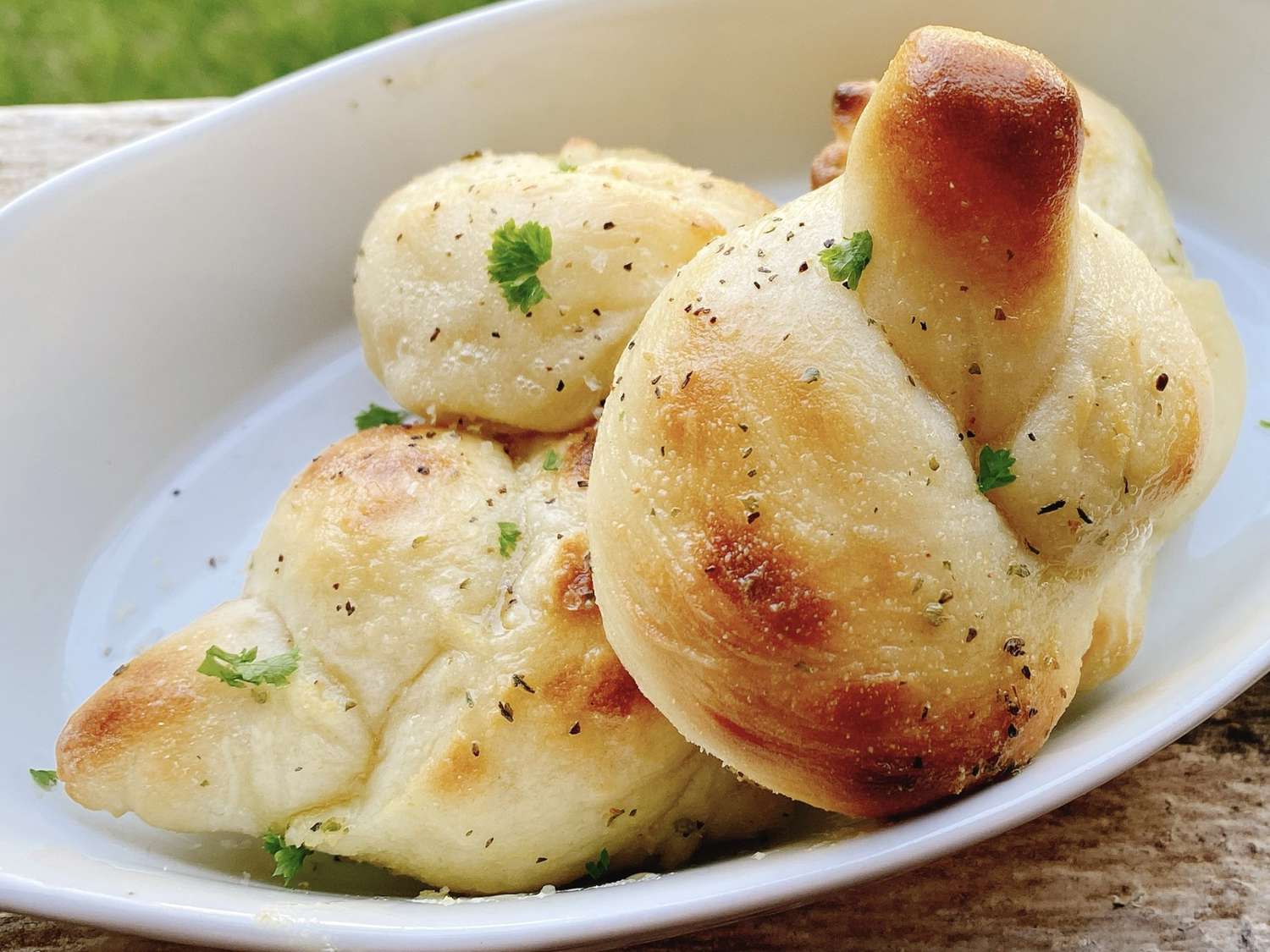 Two-Ingredient Dough Garlic Knots Recipe