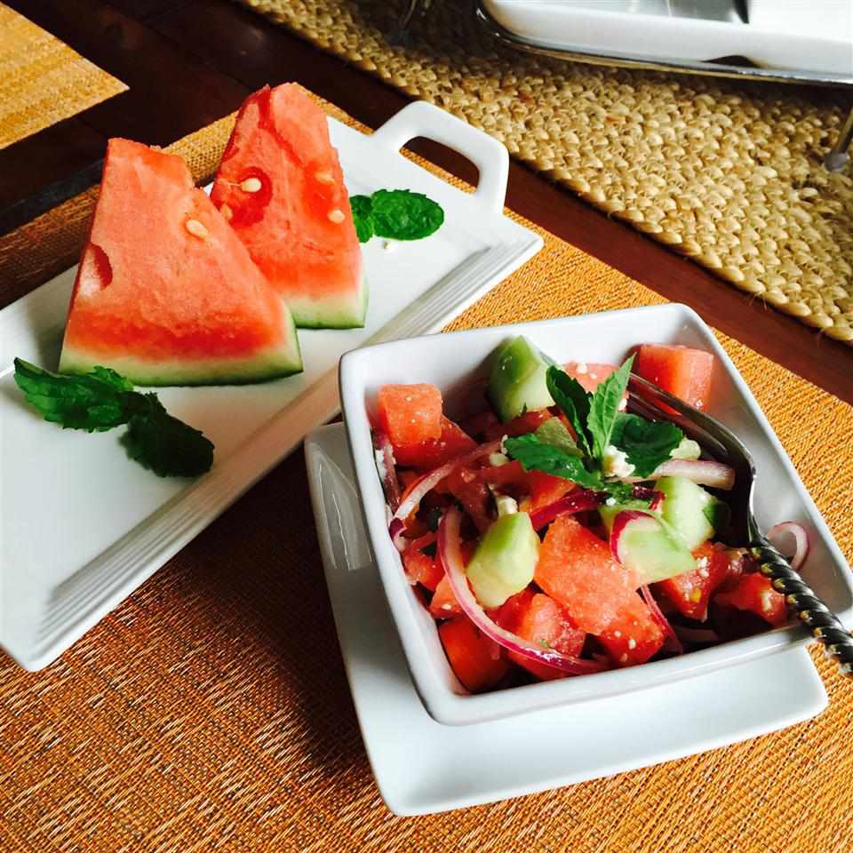 Watermelon Cucumber Salad Recipe