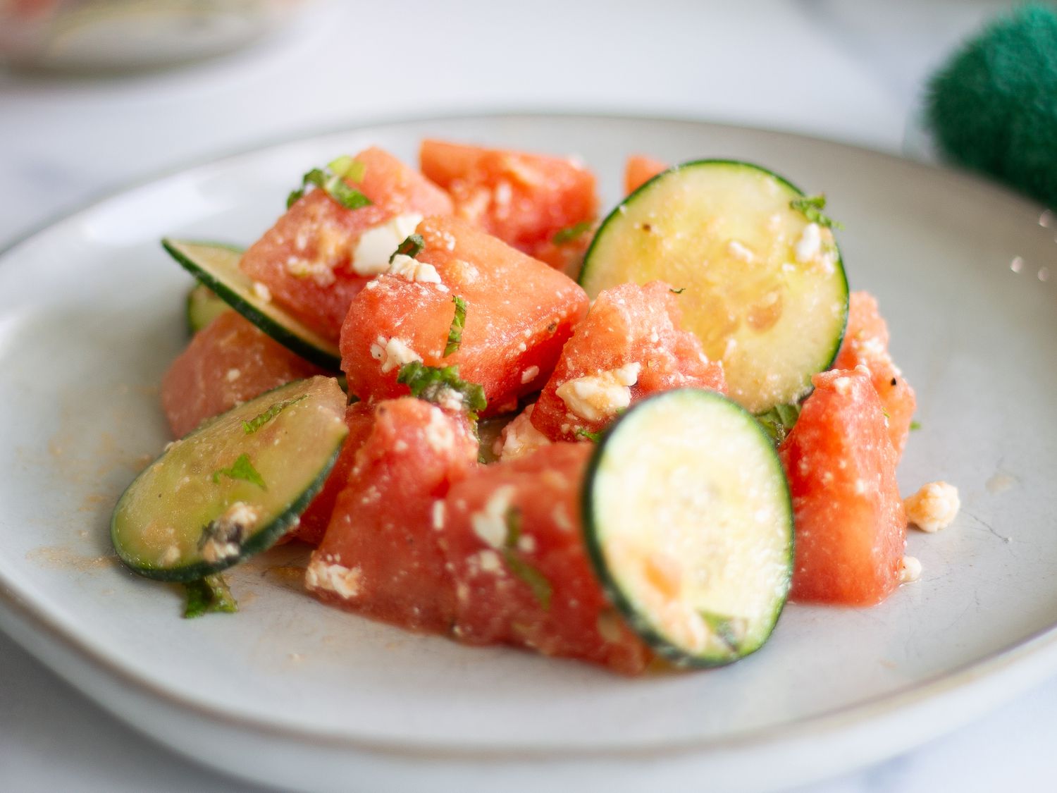 Watermelon, Cucumber, and Mint Salad Recipe