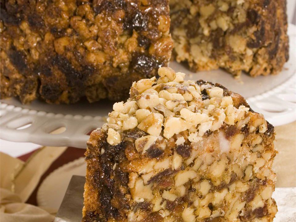 English Walnut Date Cake Recipe