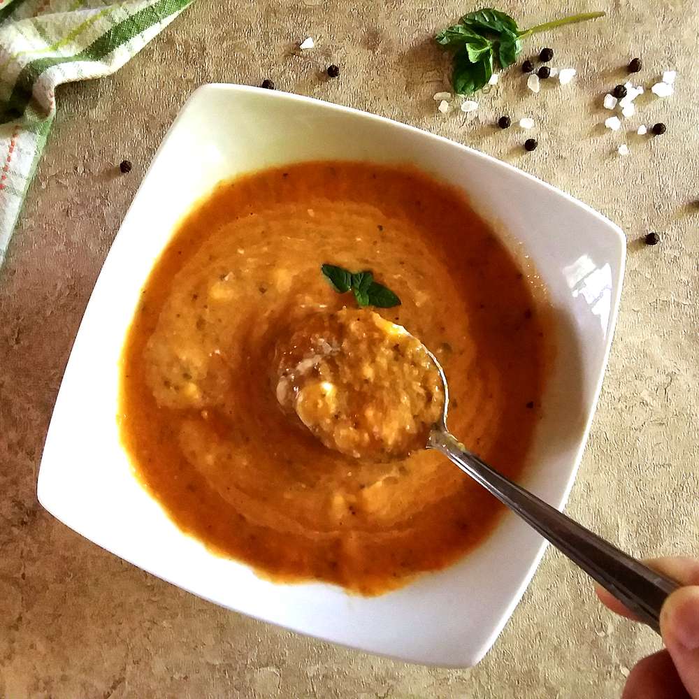 Cold Tomato Cucumber Soup Recipe