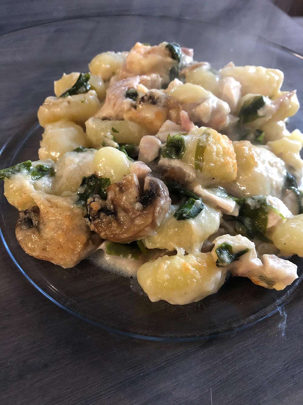 Baked Mushroom, Spinach, and Chicken Gnocchi Recipe