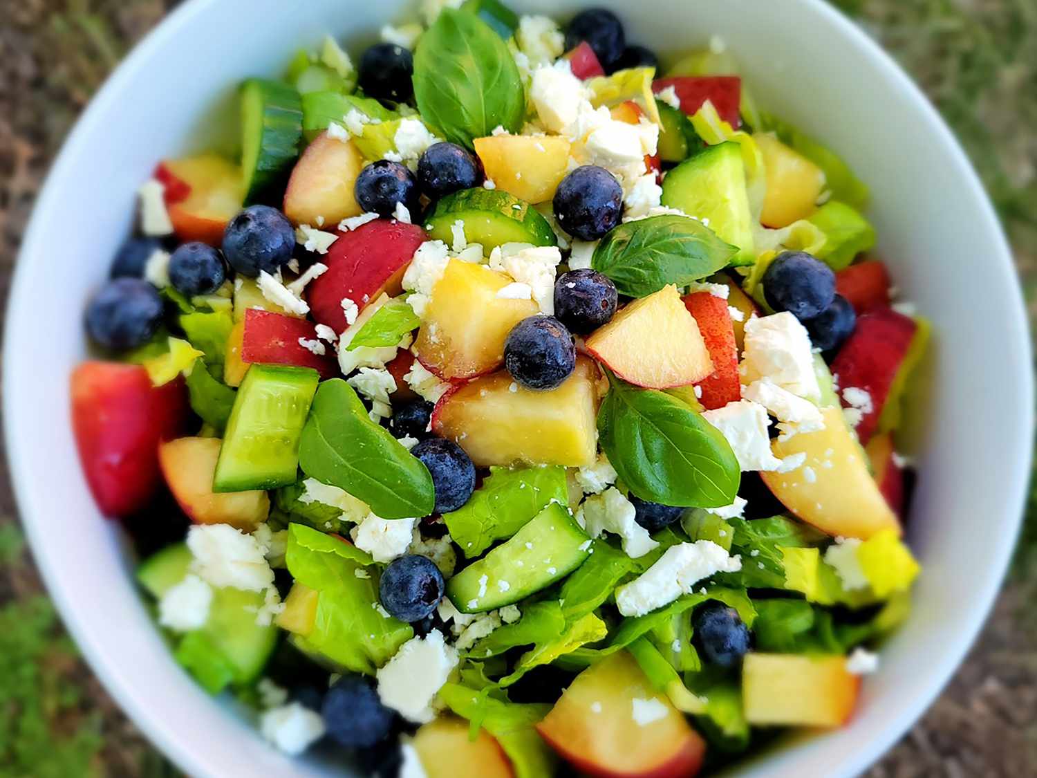 Peach and Blueberry Feta Salad Recipe