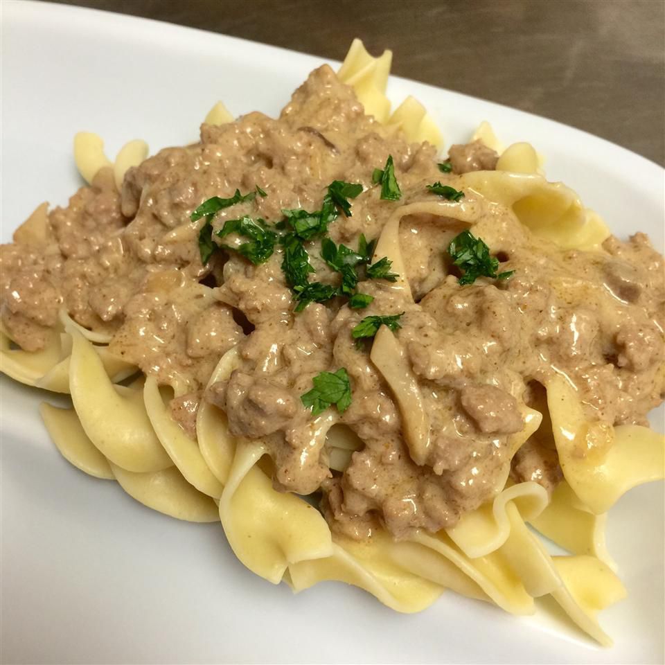 Lazygirl's Ground Turkey Stroganoff Recipe