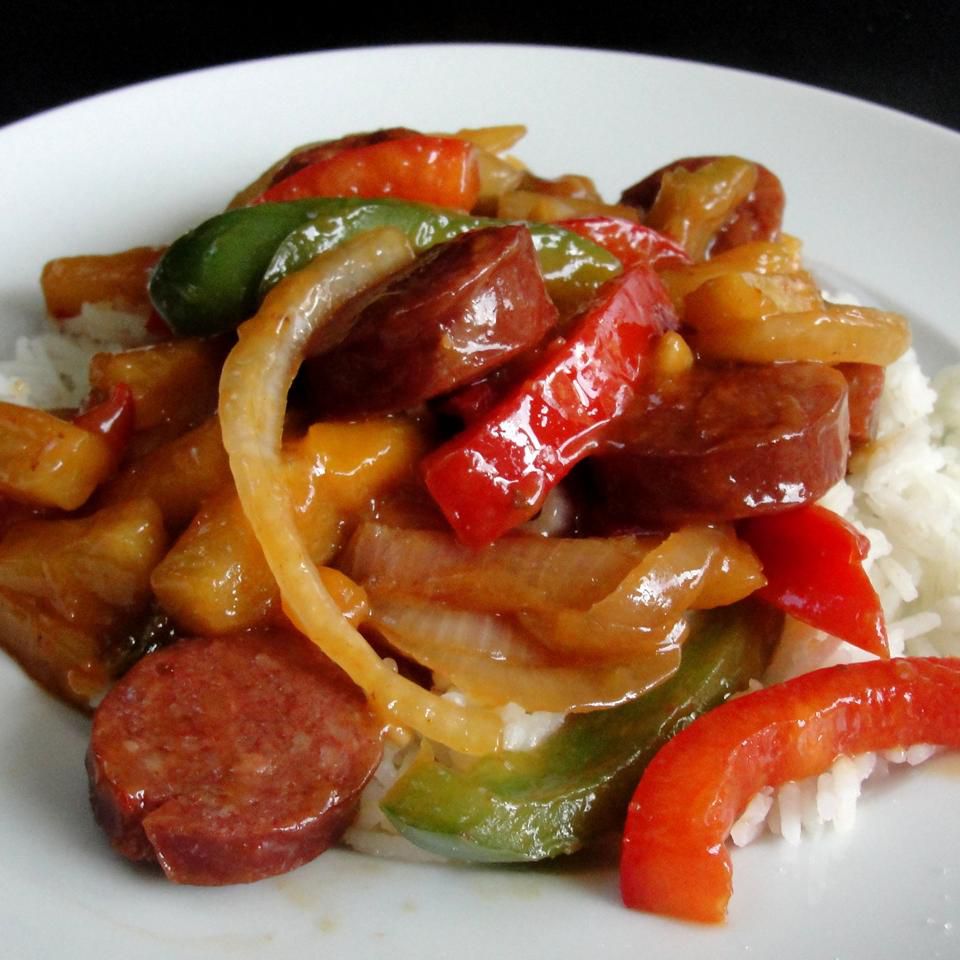 Hawaiian Sausage Skillet Recipe