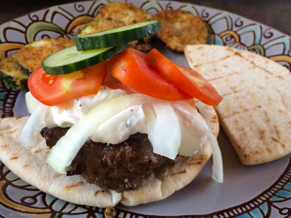 Greek Lamb Feta Burgers With Cucumber Sauce Recipe