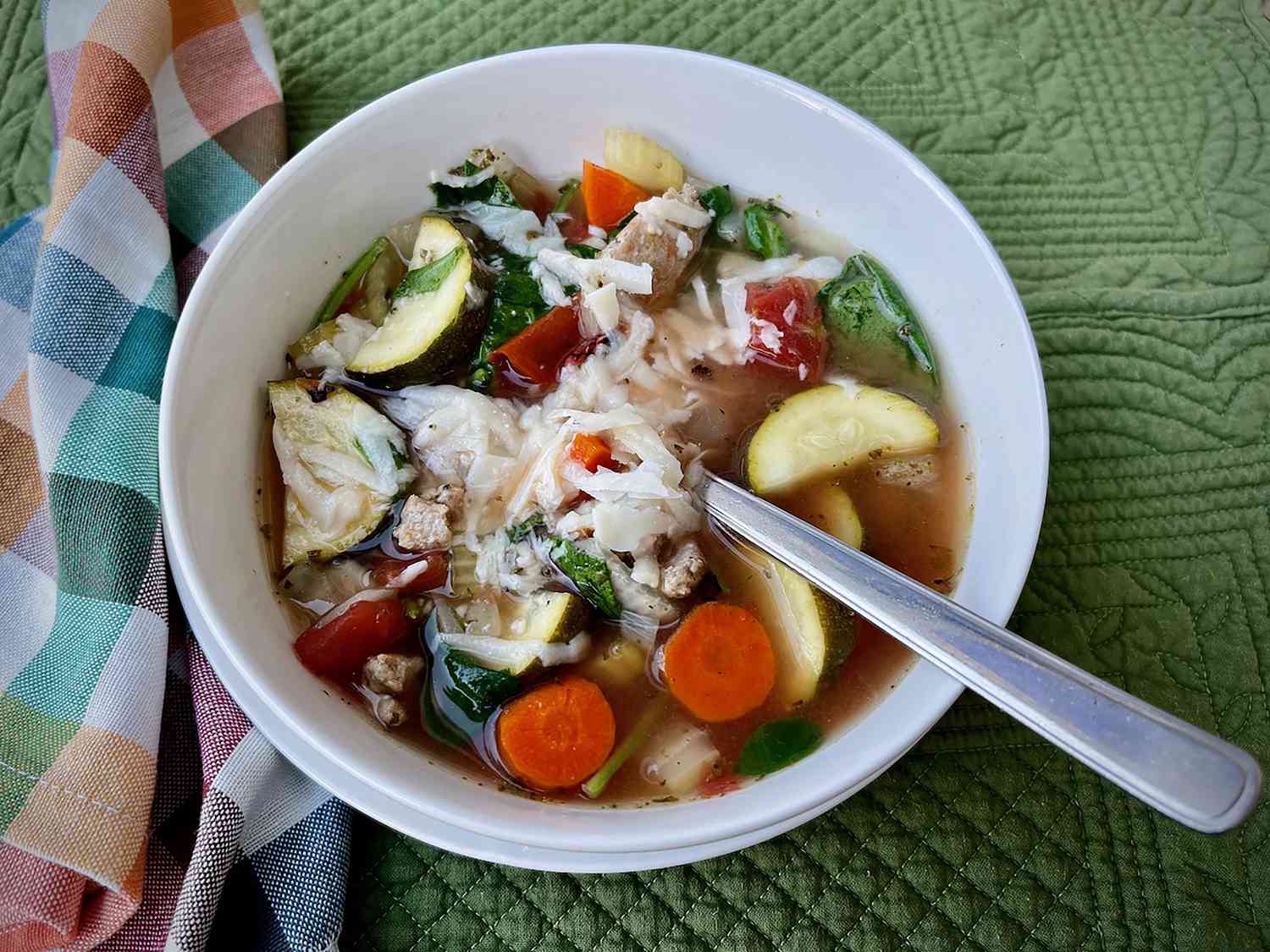 Slow Cooker Vegetable and Ground Turkey Soup Recipe