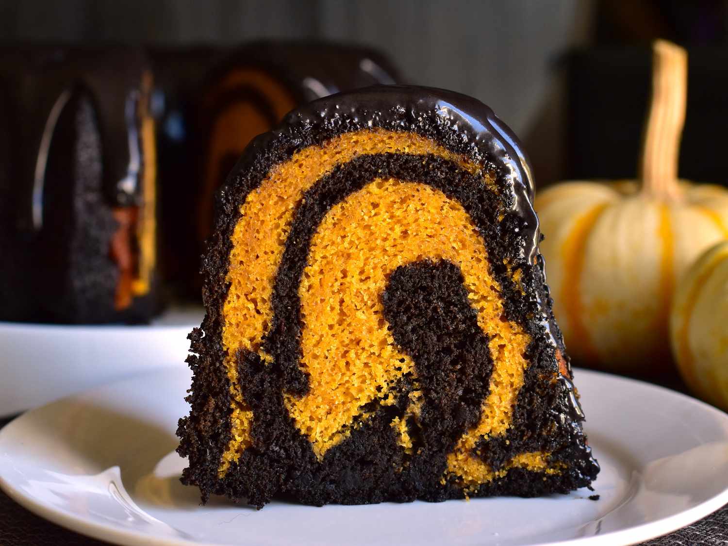 Pumpkin-Black Cocoa Swirl Cake Recipe