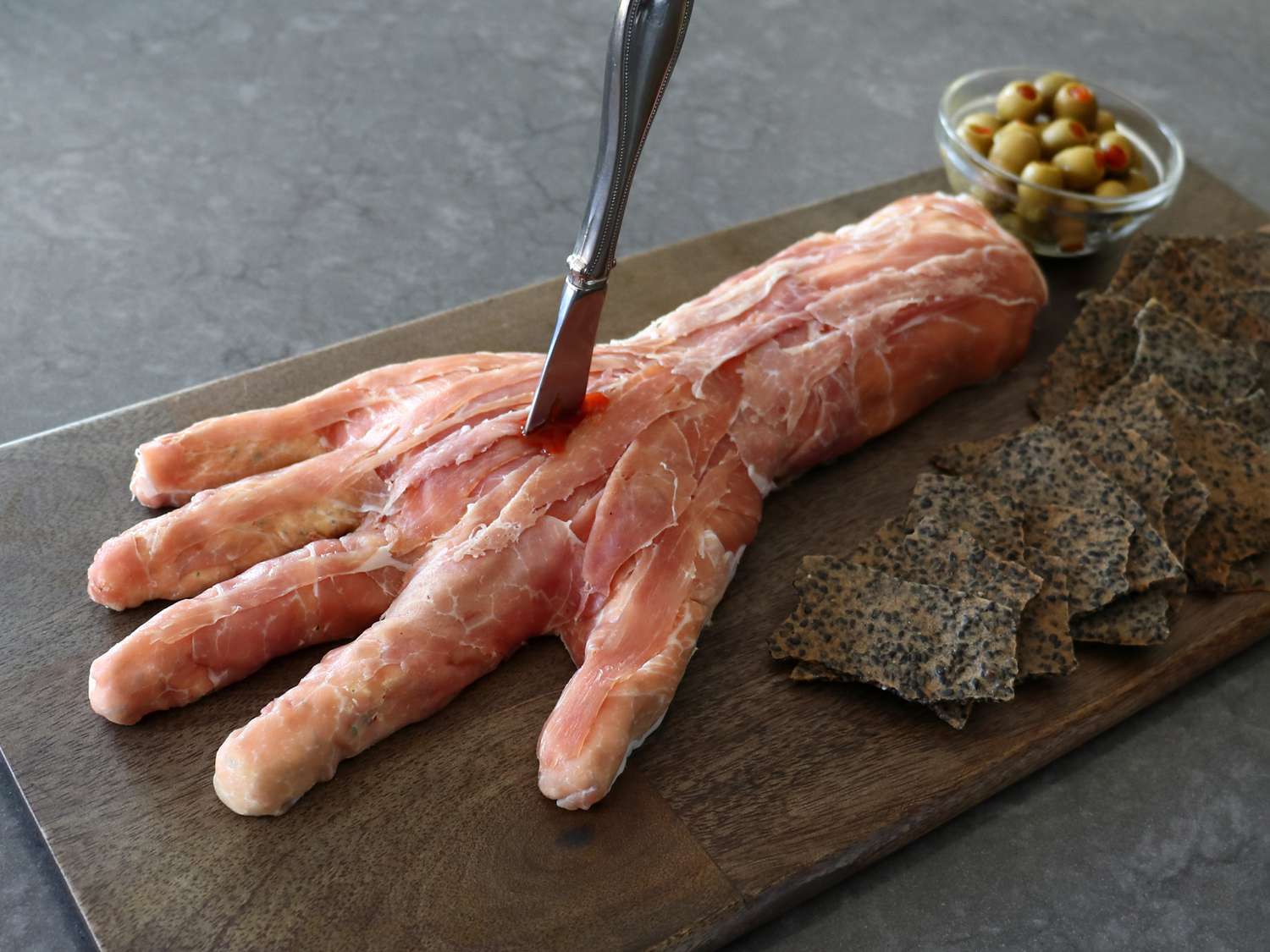 “Horrible Hand” Ham and Cheese Board Recipe