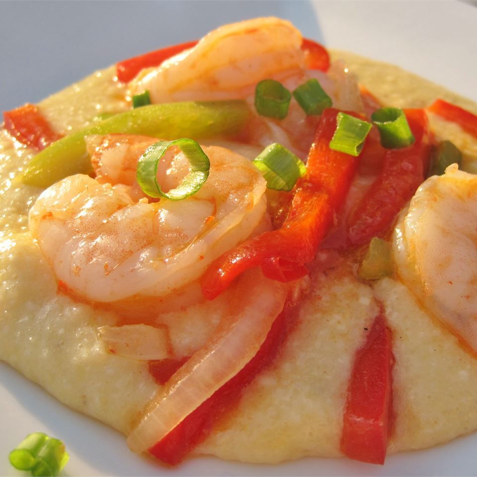 Garlic Cheese Grits with Shrimp Recipe