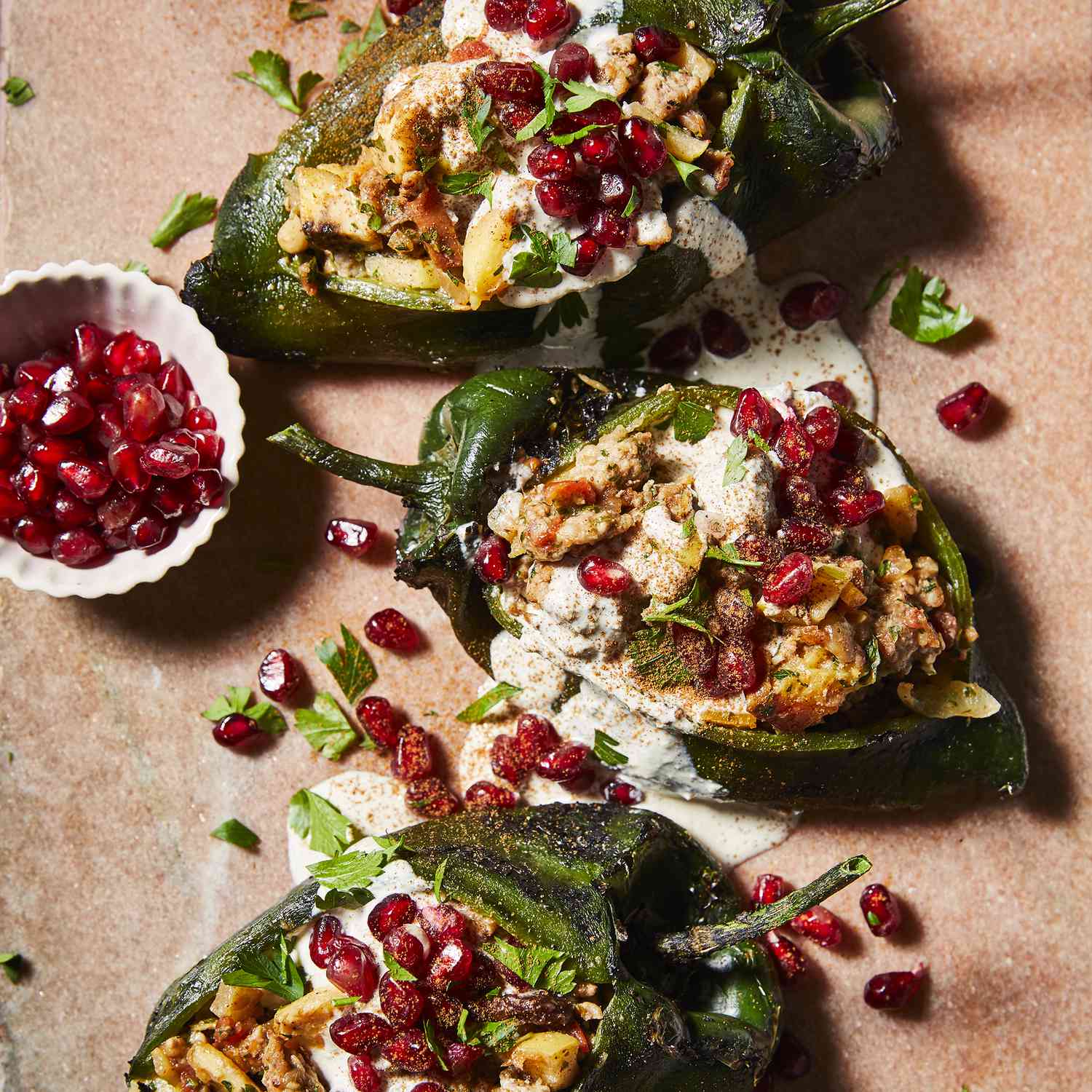 Chiles en Nogada (Mexican Stuffed Poblano Peppers in Walnut Sauce) Recipe