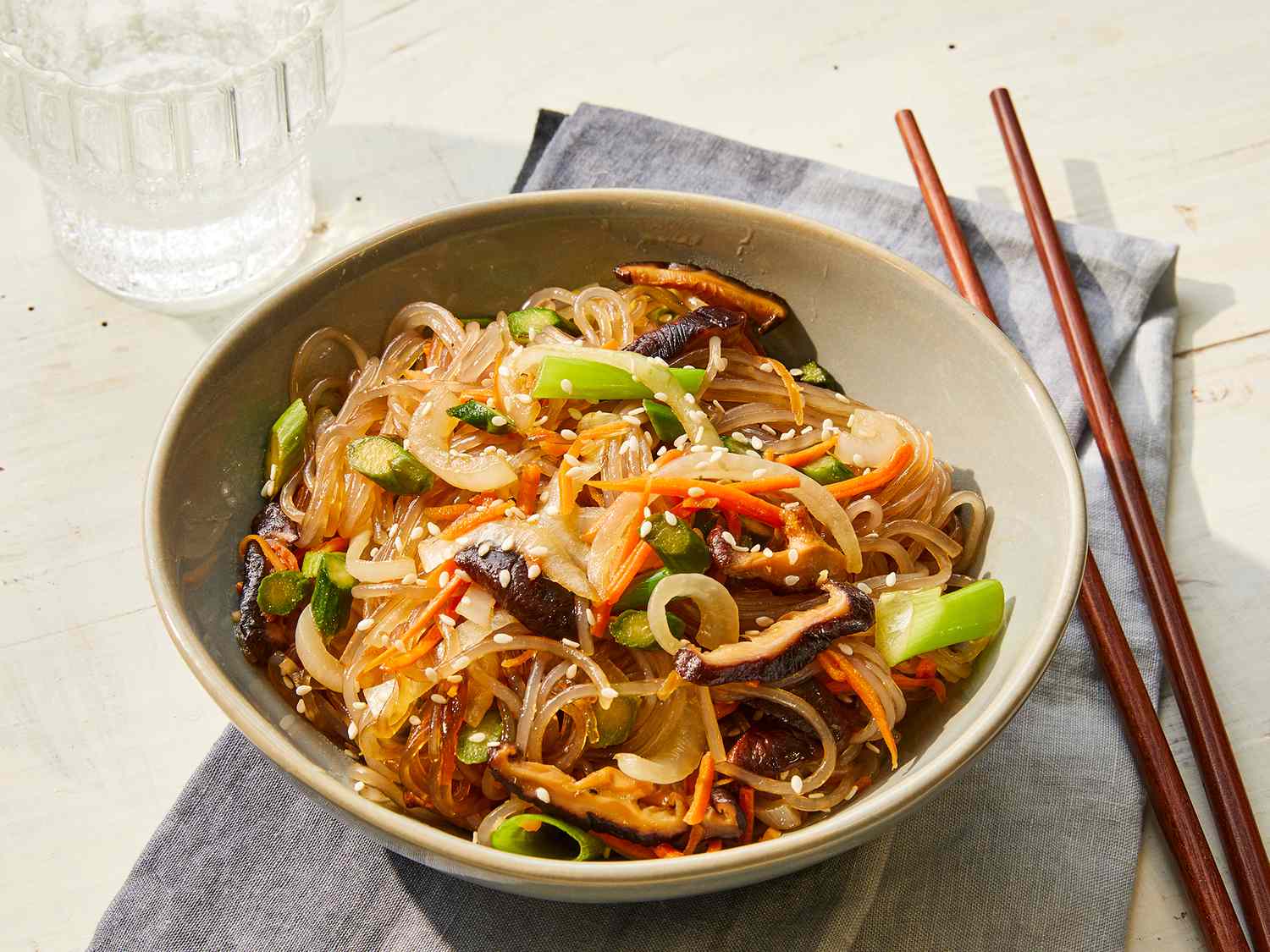 Japchae Korean Glass Noodles Recipe