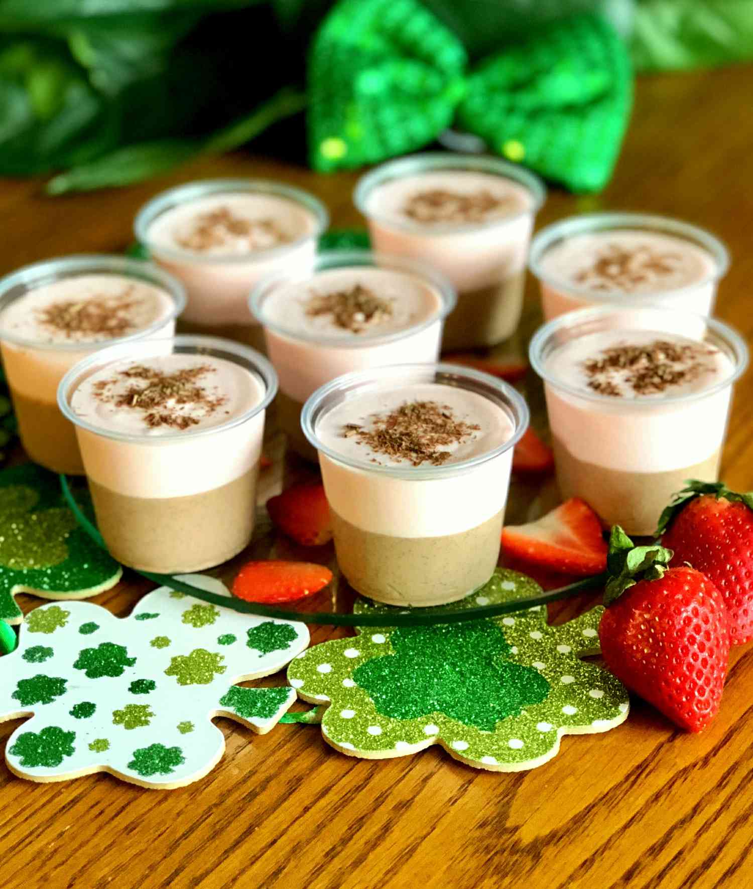 Chocolate-Strawberry-Baileys® Pudding Shots Recipe