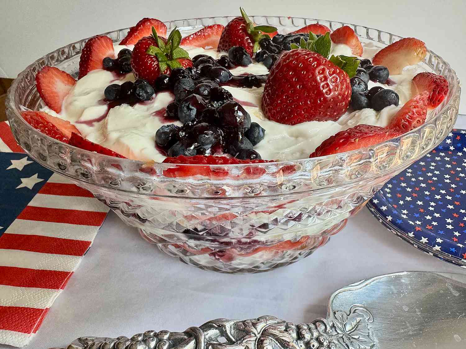 Easy Red, White, and Blue Trifle Recipe