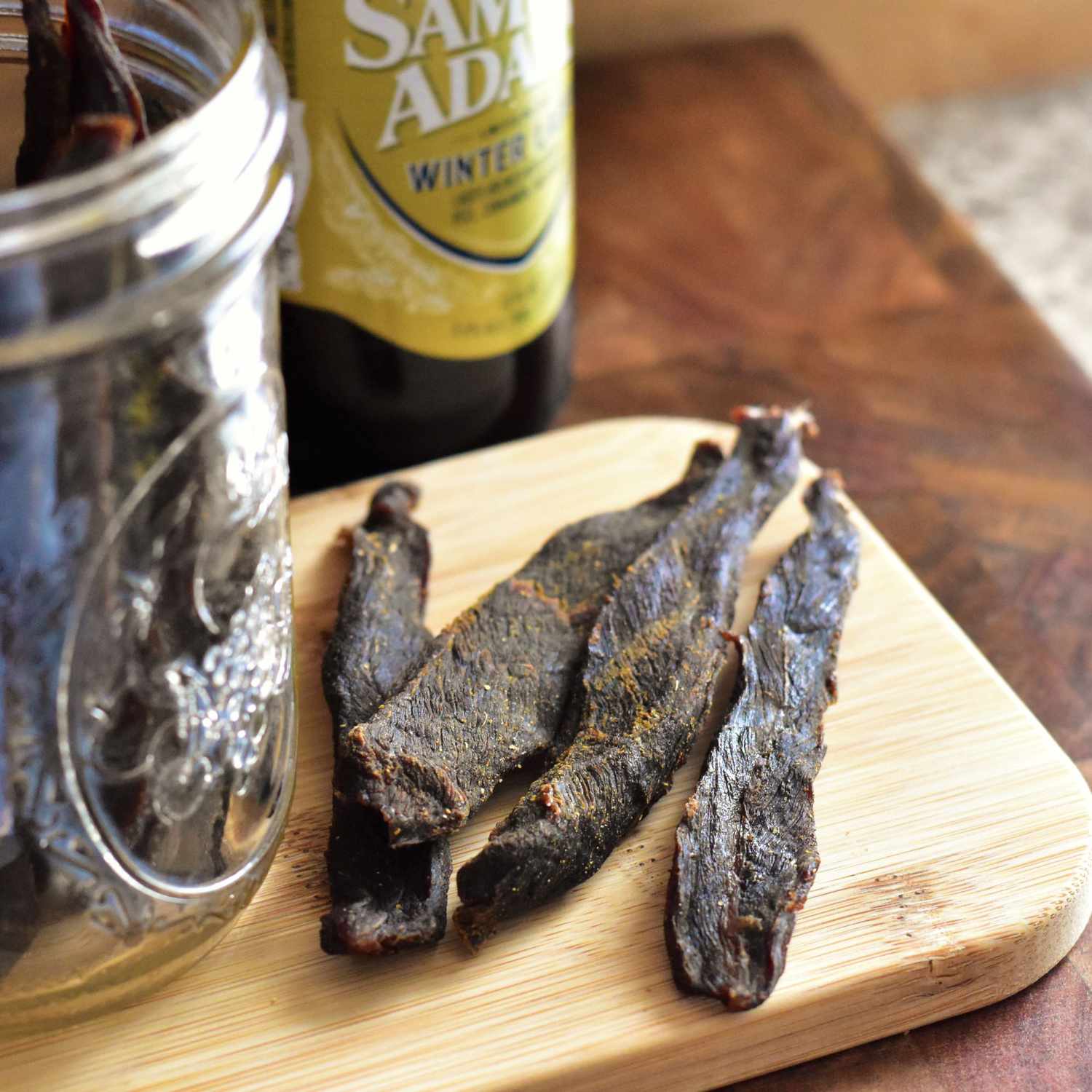 Beer-Marinated Deer Jerky