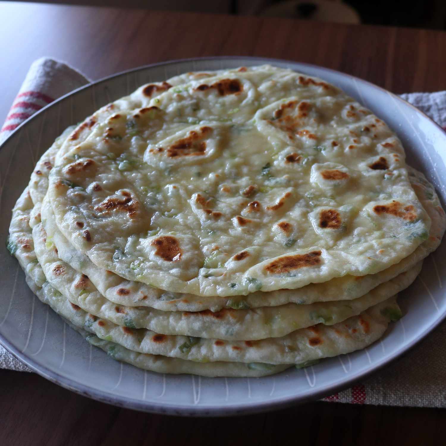 Green Onion Garlic Naan Bread Recipe