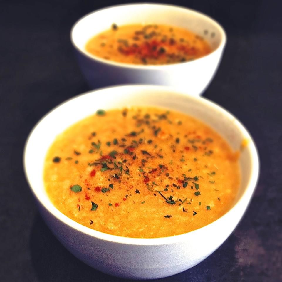 Red Lentil and Yellow Split Pea Soup Made with a Pressure Cooker Recipe