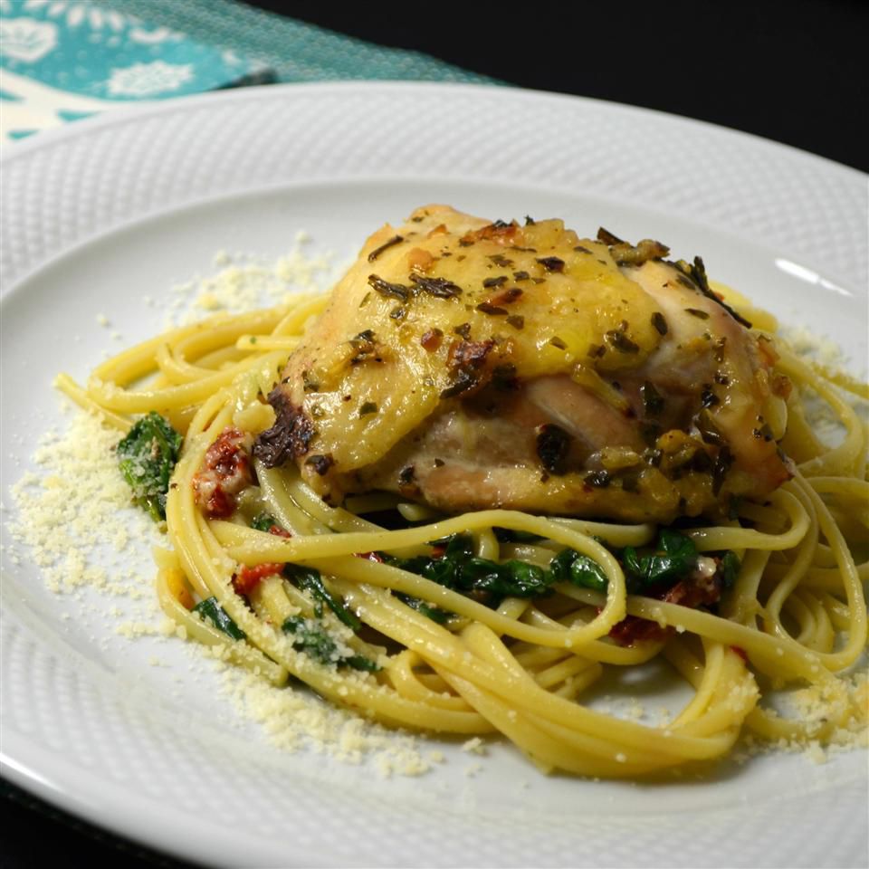 Baked Chicken Thighs and Pasta Recipe