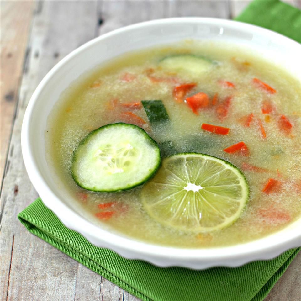 Cucumber Soup with Tomatoes Recipe