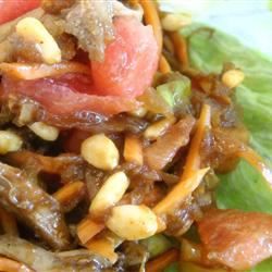 Minced Pork and Watermelon Lettuce Wraps Recipe